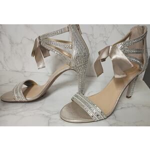 GIANNI BINI "Prom Queen" Strappy Rhinestone Stiletto Sandals - NEW